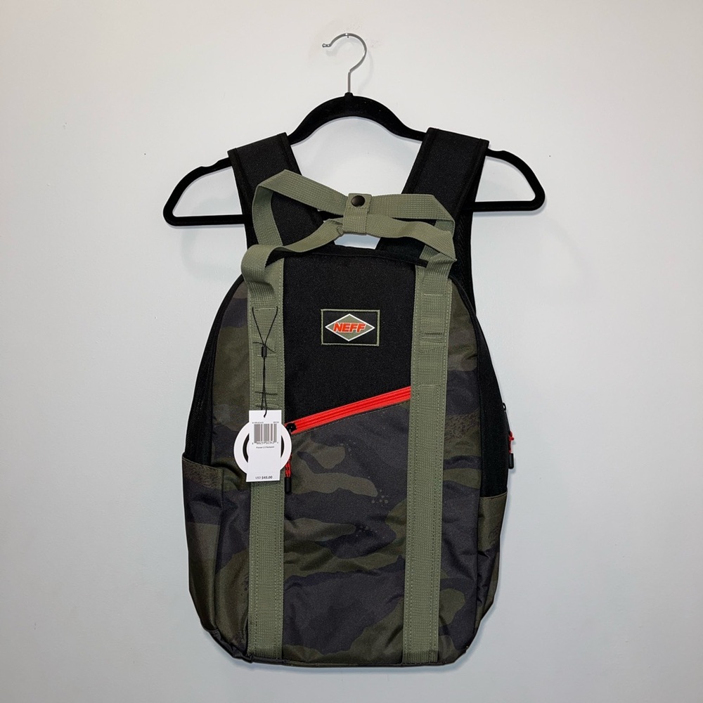 NEFF Pioneer 2.0 Backpack Black Camo NWT